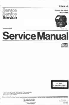 Philips cdm-3 cd-mechanism service manual PDF (Dutch)
